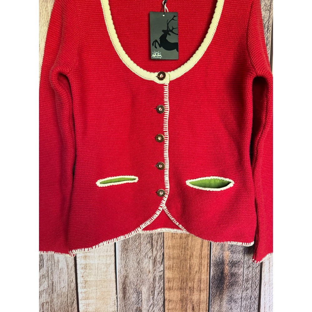 Wiesnkoenig Cardigan Sweater Karin Trachten Wool Alpine Oktoberfest Dirndl NWT - Picture 4 of 10